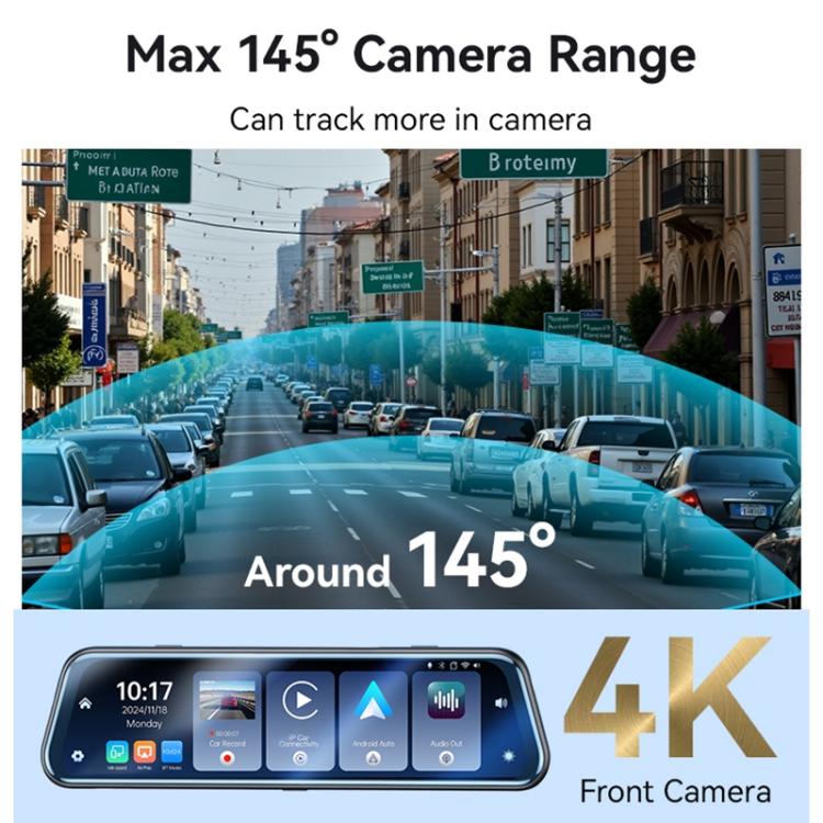 Yesido KM24 9.66 inch HD Image Reversing Assist CarPlay Streaming Rearview Mirror Dash Cam Yesido KM24 9.66 inch HD Image Reversing Assist CarPlay Streaming Rearview Mirror Dash Cam